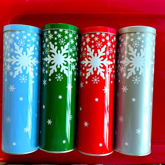 Holiday Decorative Christmas Tins 4 Poshmark